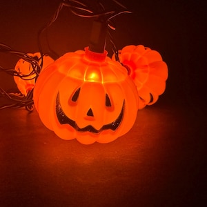 Vintage Halloween String Lights - Jack O Lantern Light Covers - Vintage Halloween Decoration - Vintage Holiday Decoration -
