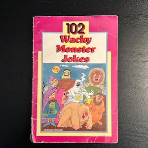 Vintage Children&#39;s Halloween Book - 102 Wacky Monster Jokes - Children&#39;s Book - Paperback Book - 1992 -