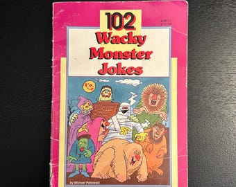 Vintage 1992 Monster Joke Book – Children's Halloween Paperback