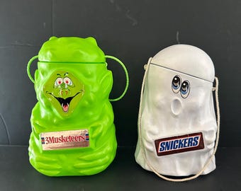 Vintage 1989 Halloween Ghost Blow Mold – Candy Bucket Decor