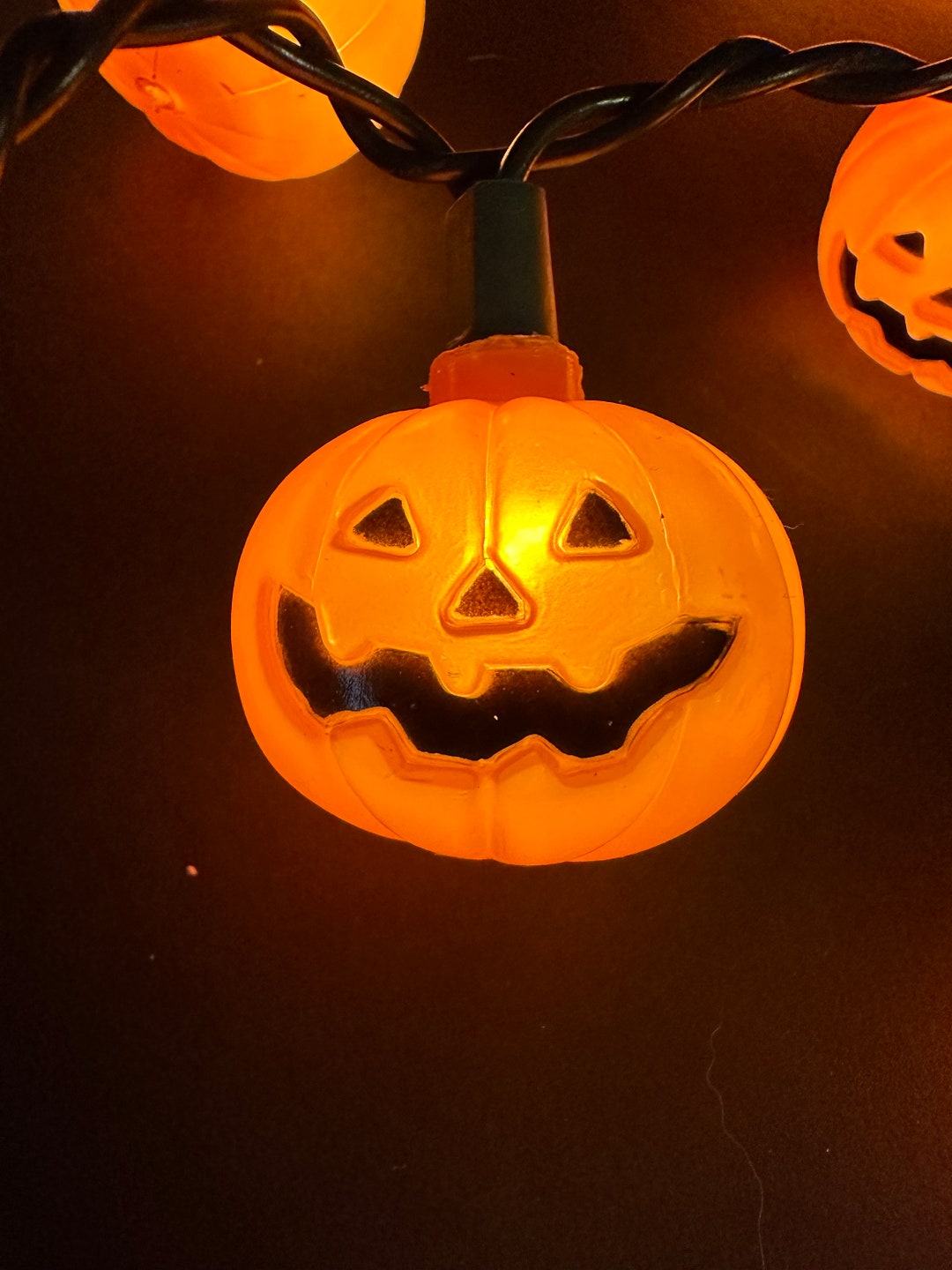 Vintage Halloween String Lights Jack O Lantern Light Covers Etsy