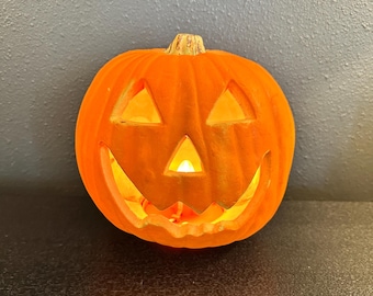 Vintage Gemmy Industries Lighted Foam Jack-O-Lantern – Halloween Decoration