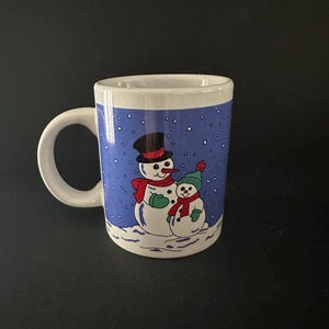 Vintage Christmas Snowman Mug - Christmas Decor - Retro Christmas -