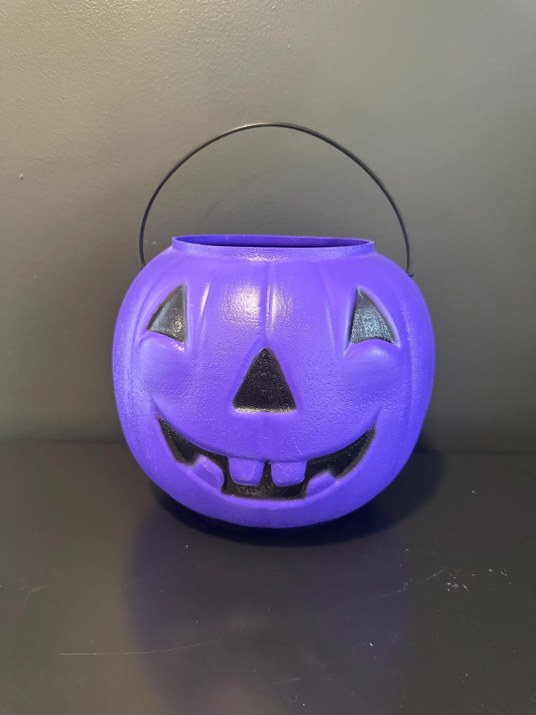 Vintage Halloween Blow Mold Candy Bucket - Purple Jack O Lantern - Etsy