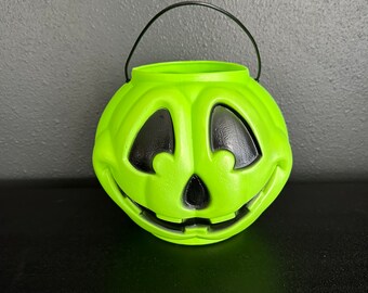 Vintage General Foam Halloween Blow Mold Candy Bucket - Jack O Lantern ...