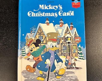 Vintage Mickey's Christmas Carol Book – 1982 Disney Hardcover