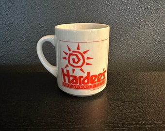 Vintage Hardee’s  “Breakfast Club” Coffee Cup - Vintage Fast Food - Vintage Coffee Mugs - Fast Food Coffee Mug - Hardee’s Memorabilia -