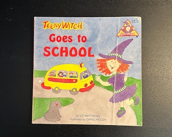 Vintage Teeny Witch Goes to School Book - 1991 Halloween Children's Book