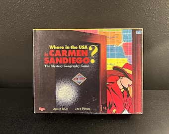 Vintage Where in the USA is Carmen Sandiego Board Game 1993