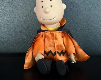 Vintage Halloween - Vintage Gemmy Animated Charlie Brown Halloween Doll - Vintage Peanuts Halloween Decor -