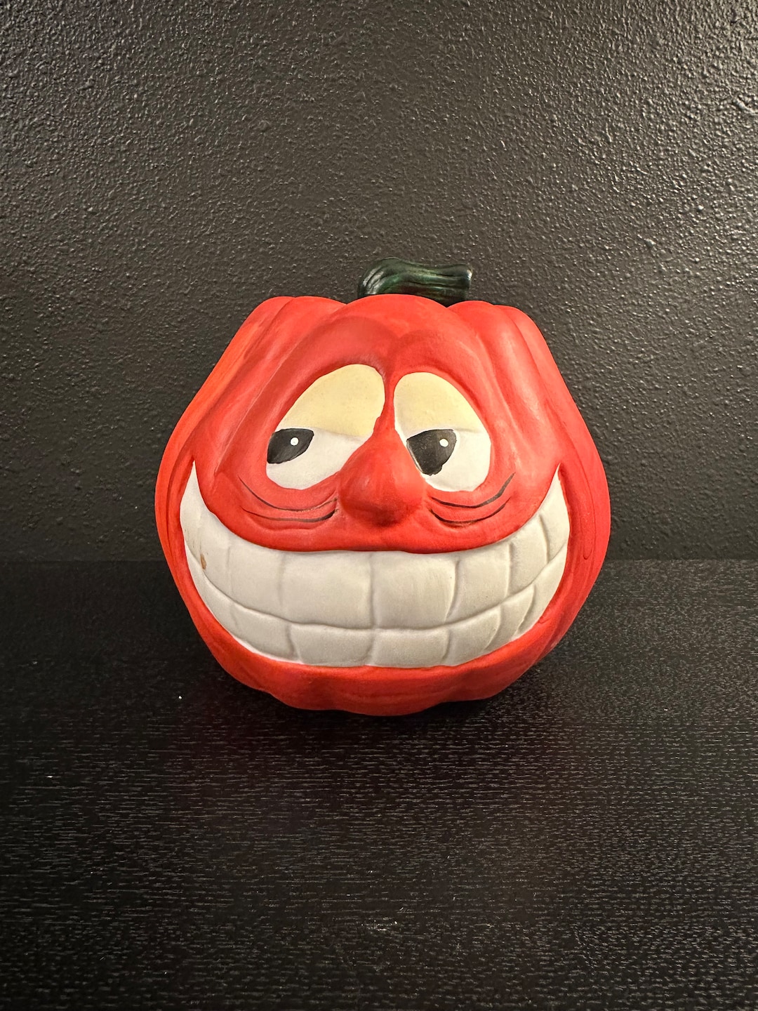 Vintage Smiling Jack O Lantern Tea Light Holder – 1997 Ceramic Pumpkin ...