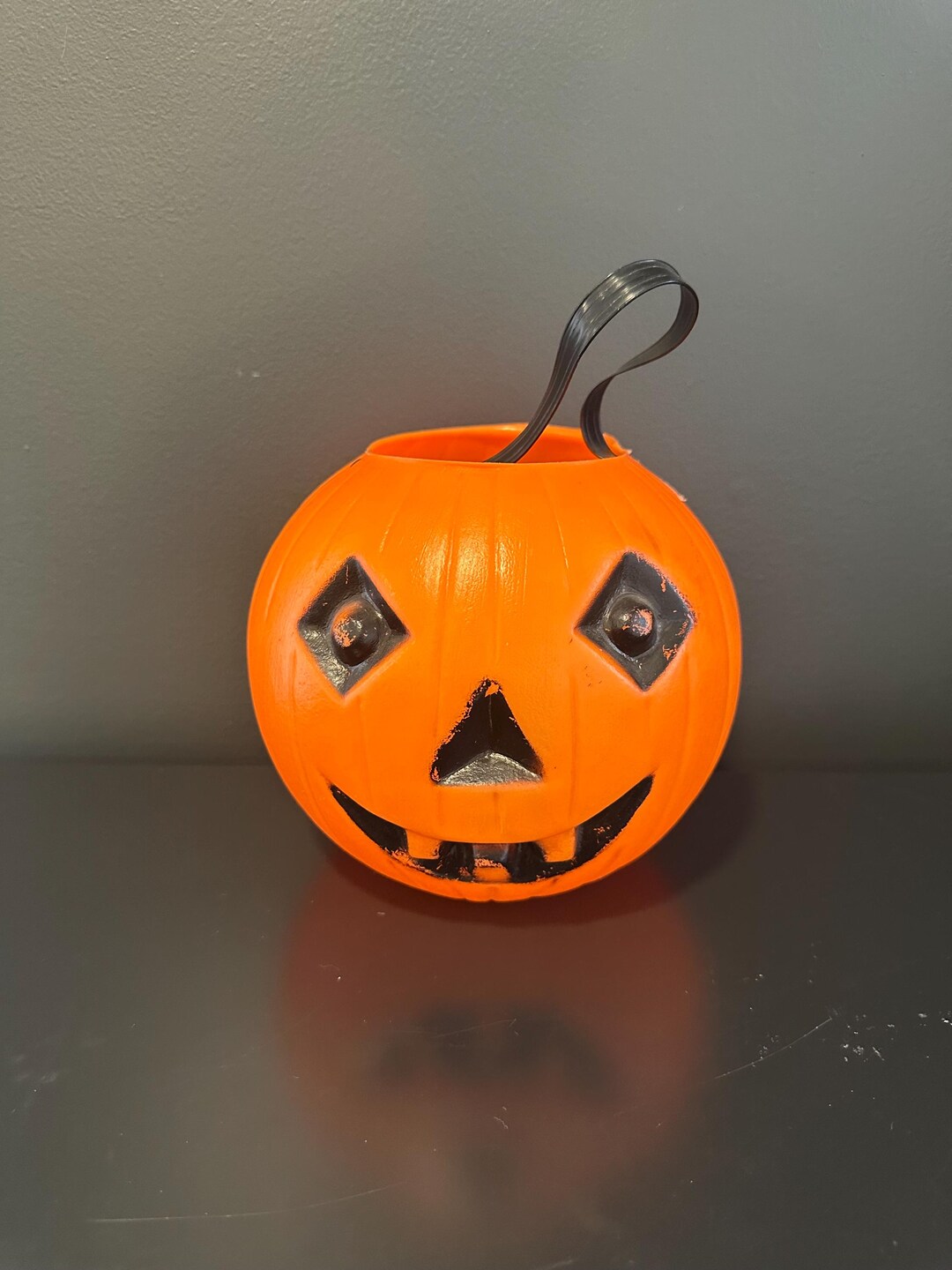 Vintage Blow Mold Jack O' Lantern Bucket - 8" Halloween Candy Pail - Etsy