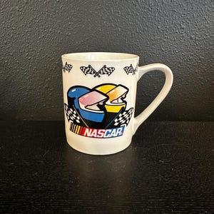 Vintage NASCAR Coffee Mugs: Gibson Stoneware Set of 4