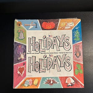 Vintage Holiday Record -  Holidays Stories and Songs - With James Dukas LP Vinyl Record Album -  Golden Records LP 250 -  1970’s -