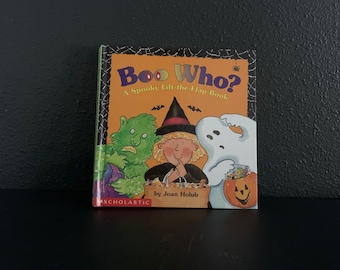 Vintage Halloween Children's Book - Boo Who? Joan Holub - Vintage Children's Board Book - Scholastic Book