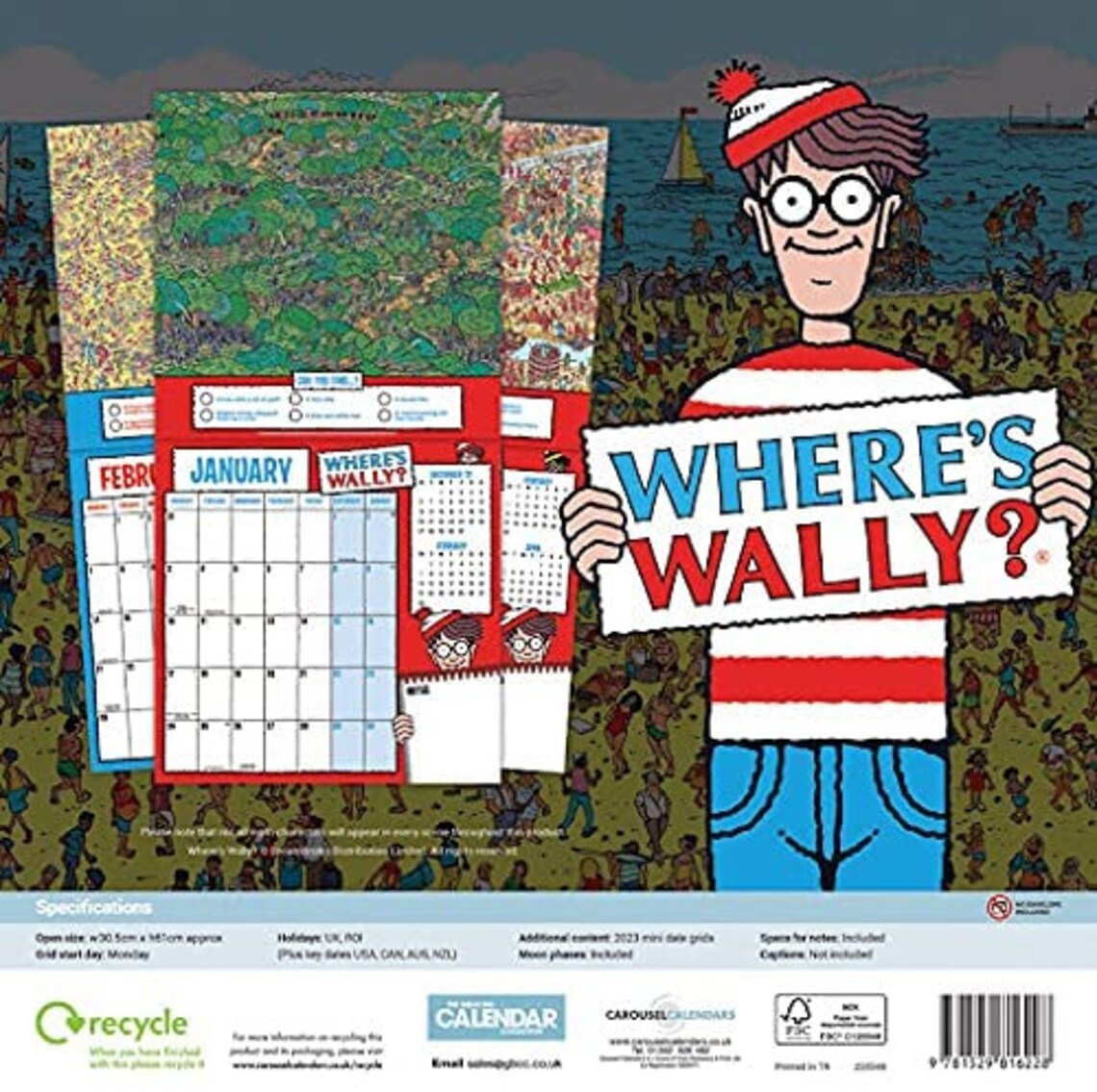 Where's Wally Wall Calendar 2022 Etsy Hong Kong
