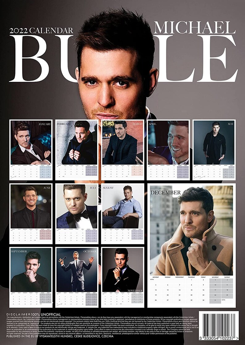 Michael Buble Calendar 2022 Etsy