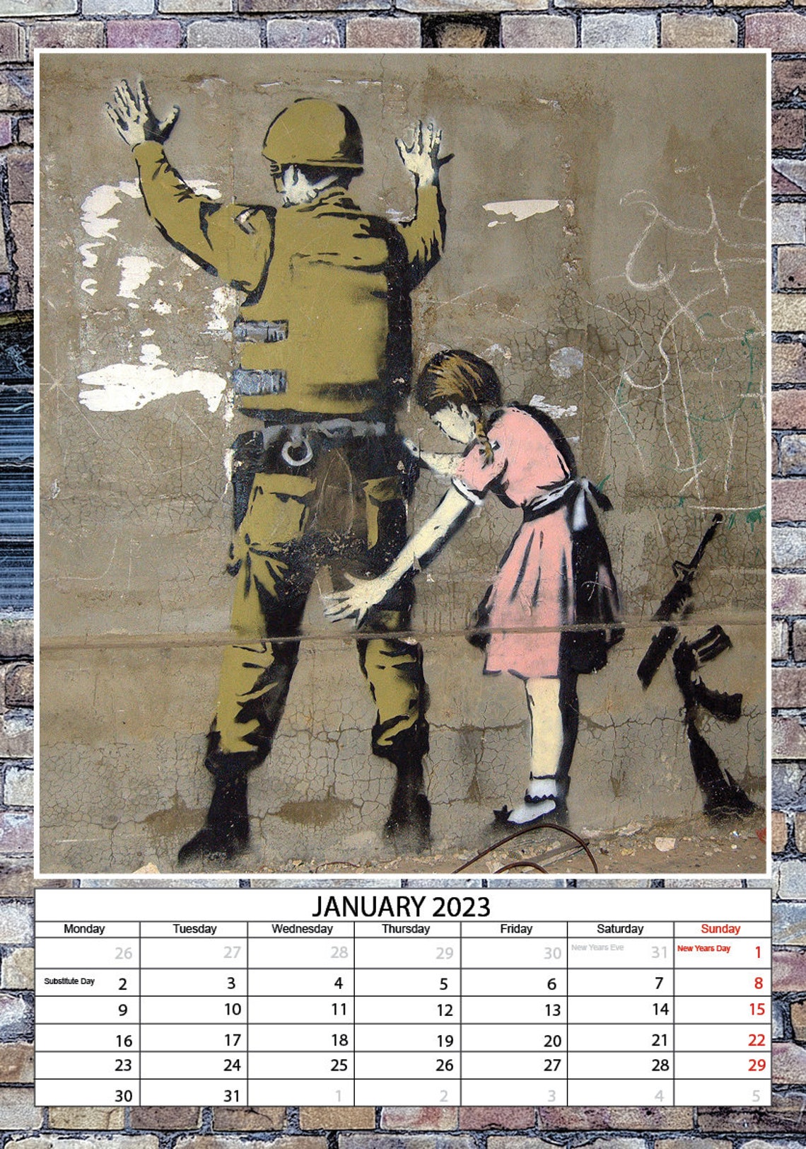 Banksy Calendar 2023 - Etsy Banksy Calendar 2023 - Etsy