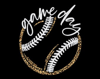 Game Day Baseball Baseball Life Softball Life Mom Leopard PNG