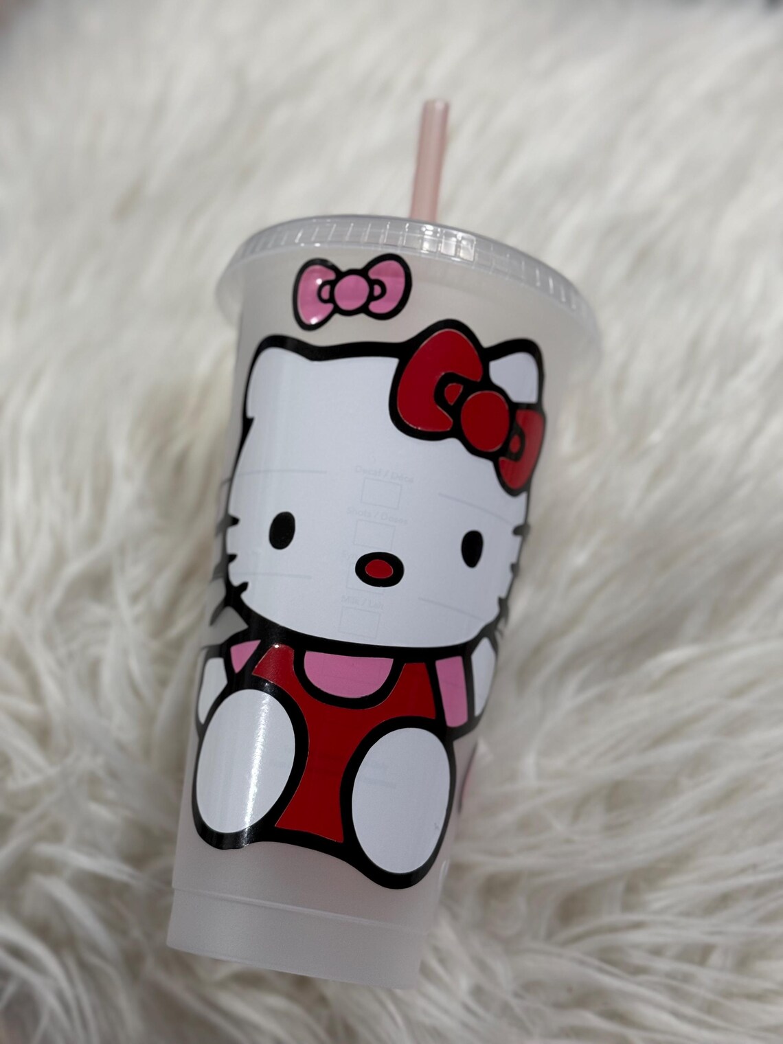 Hello Kitty Cold Hello Kitty Starbucks Cup - Personalized Cold Cup - Etsy
