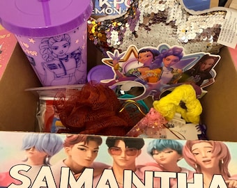 Personalized K-POP Birthday Gift Box for Girls: 'Demon Hunters' Theme