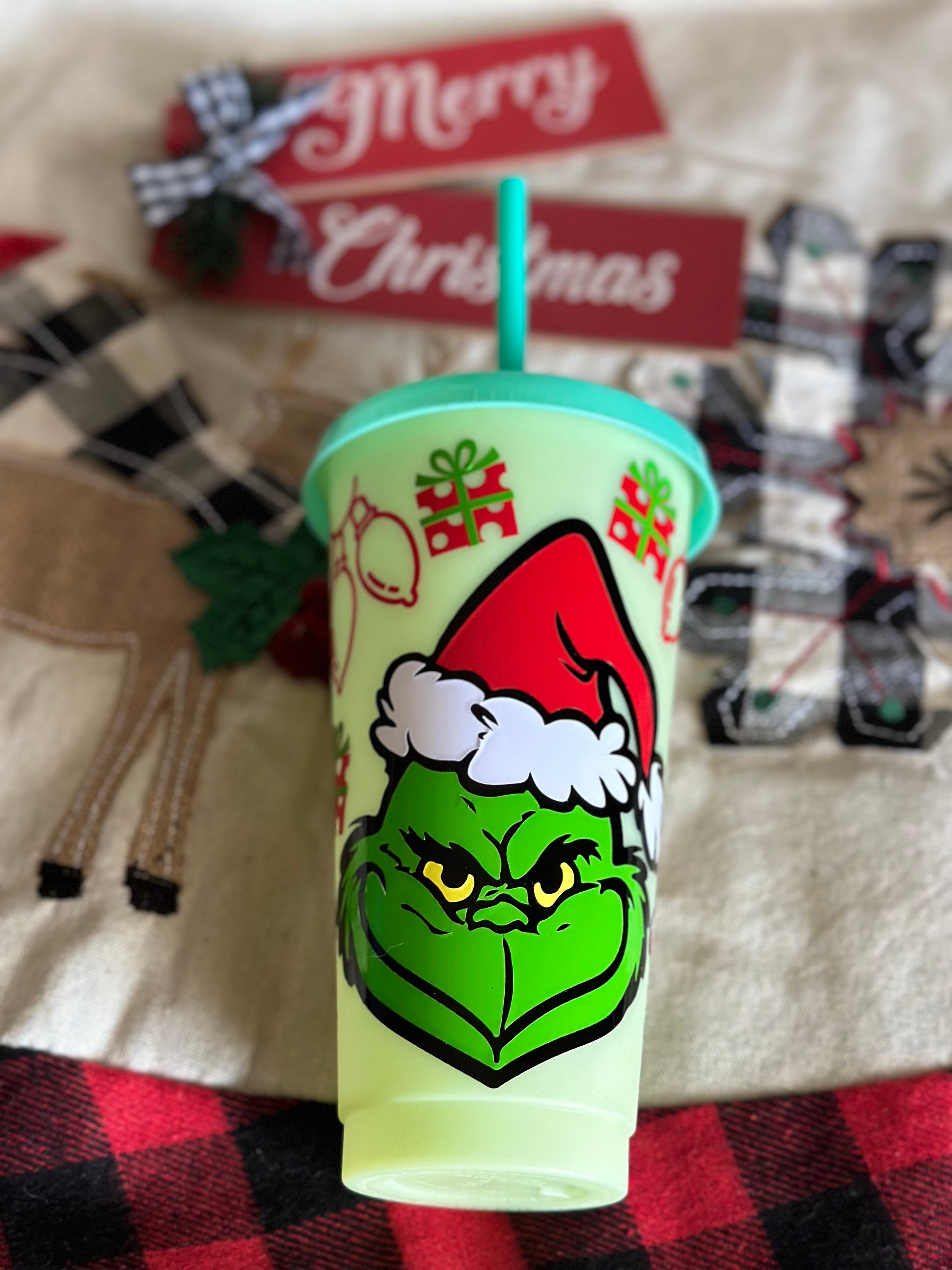 GRINCH CHRISTMAS CUP Grinch Cup Coloring Changing Cup Christmas Cups Vasos  De Navidad Christmas Gifts 