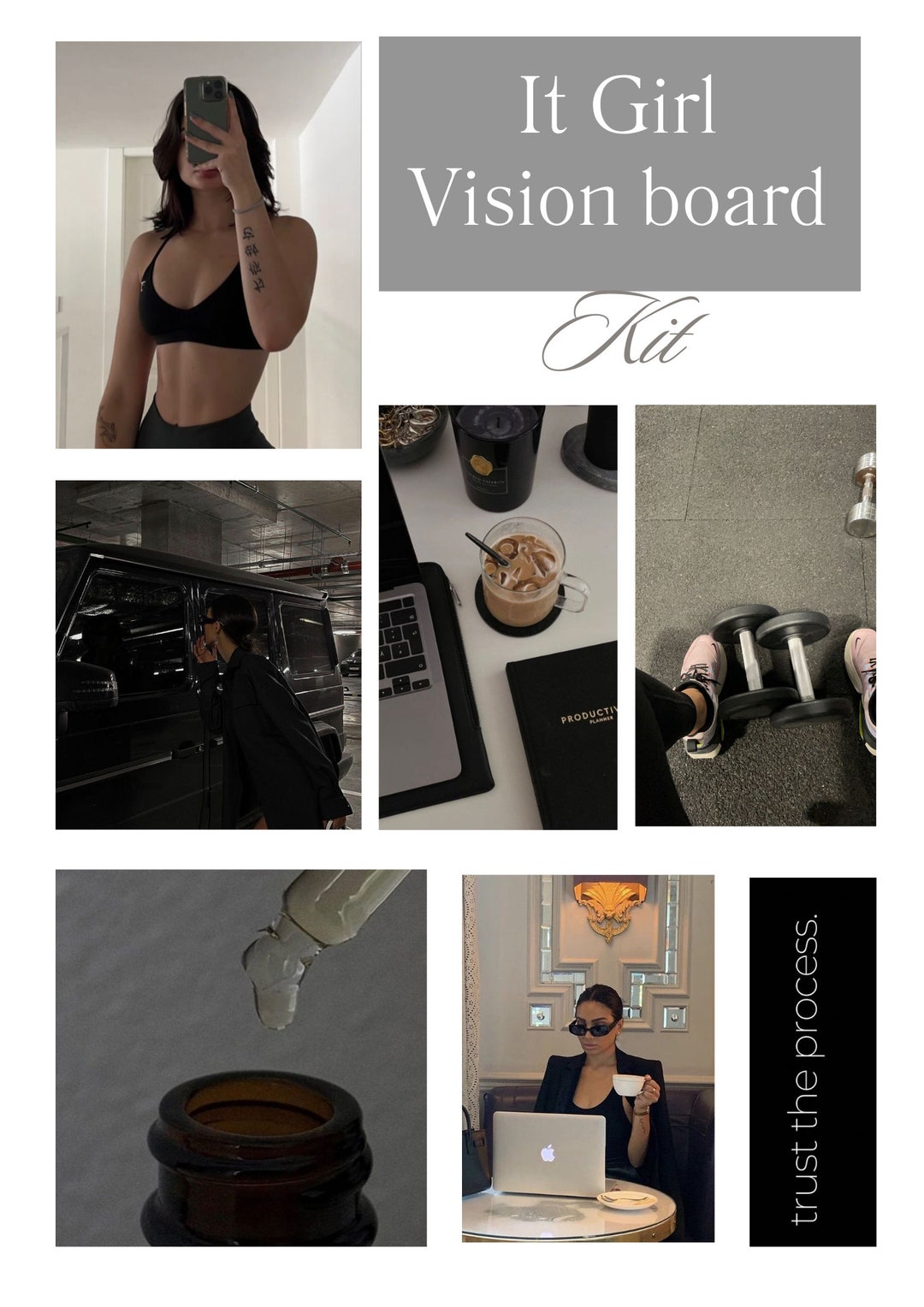 2024 Vision Board Kit (printable) - IT Girl Themed Vision Board - Etsy