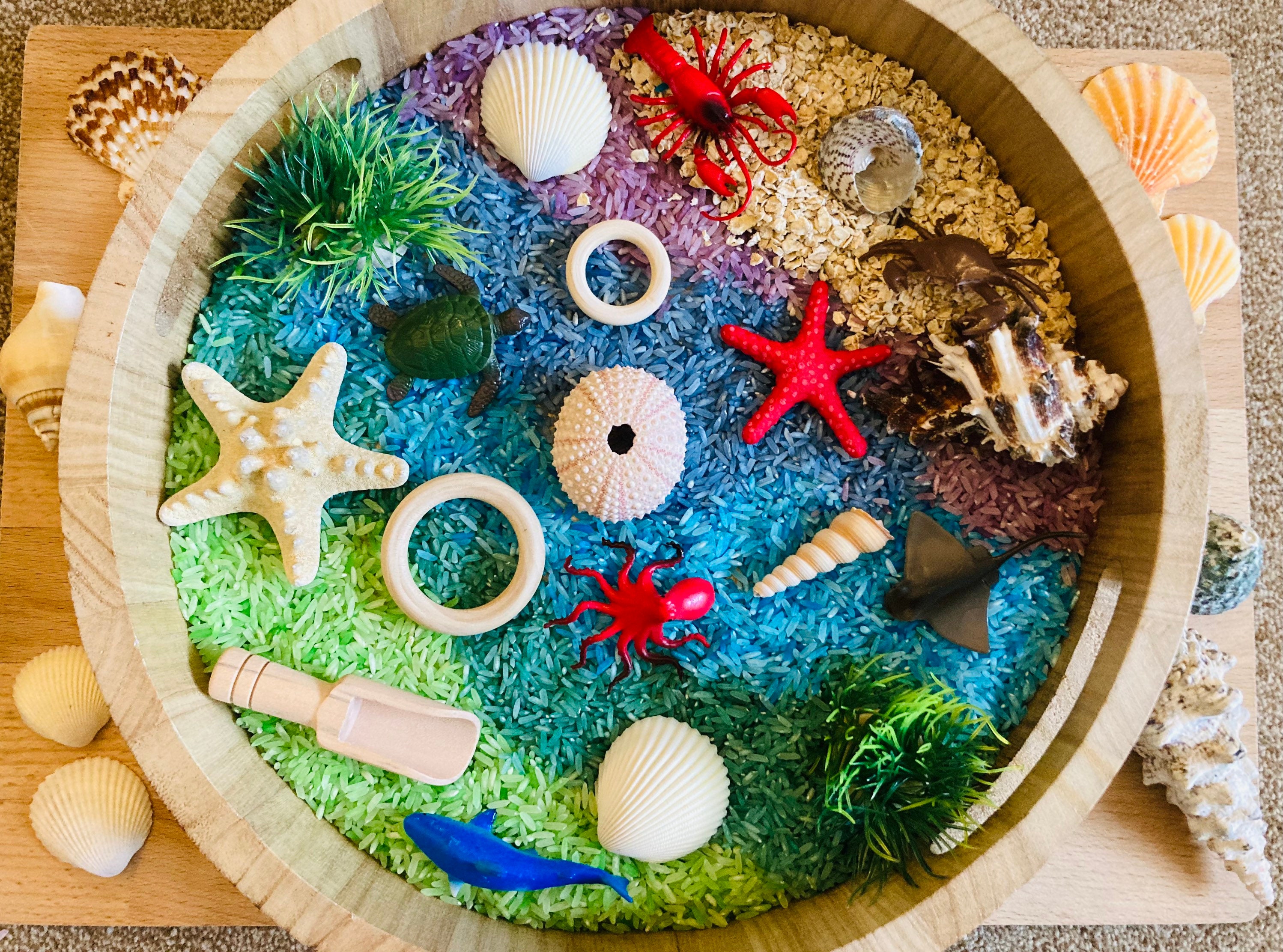 Under the Sea Loose Parts Play Kit Tuff Tray Activity Sensory Bin