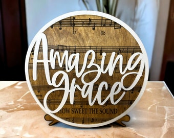 Amazing Grace Sign with Stand