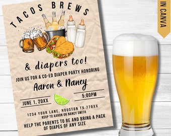 Tacos, cervezas y pañales también (solo archivo digital - Canva)