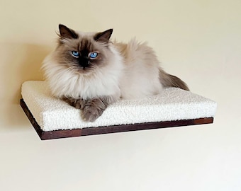 Cat shelves, ITALIAN WALNUT, 4 SIZES, 4 Colors, Cat bed, Cat wall furniture