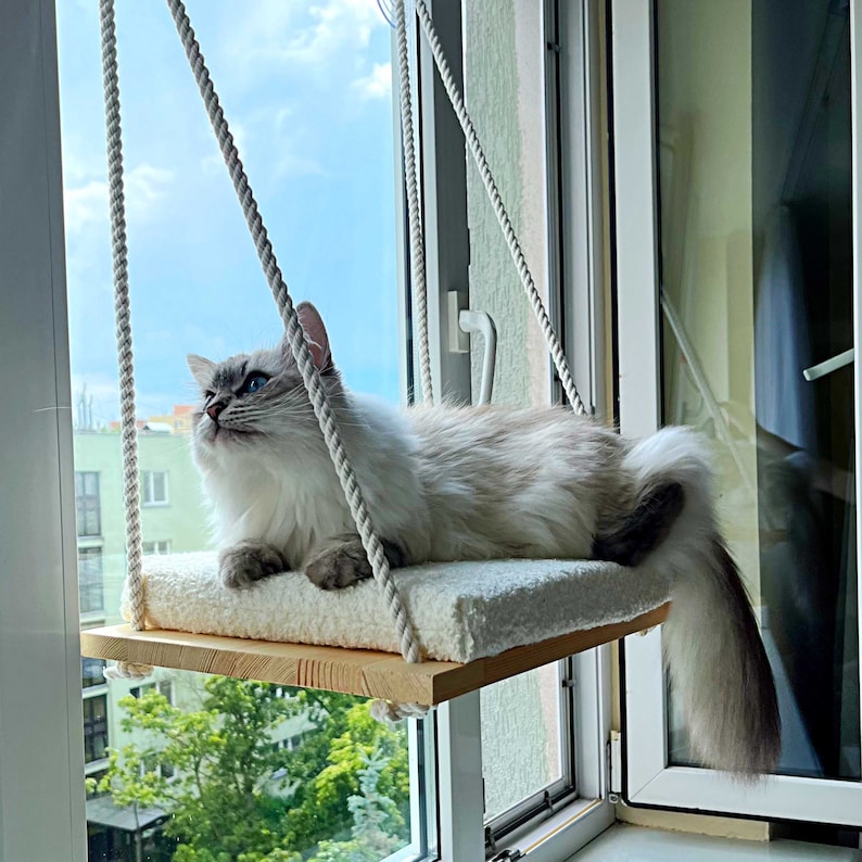 Cat Tree, Cat Window Perch, Cat tower, Cat hammock, Cat shelves, Cat shelf, Cat wall shelves, Cat wall furniture, Cat furniture wall image 8