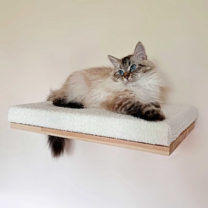 Cat tower, Cat Tree, Cat tree modern, Cat shelf 19,6&#39;&#39; (50) cm, 4 COLORS wood, 3 COLORS mattresses