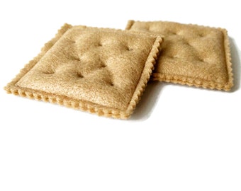 Felt catnip toy Cracker, Food cat toy (set of 2)
