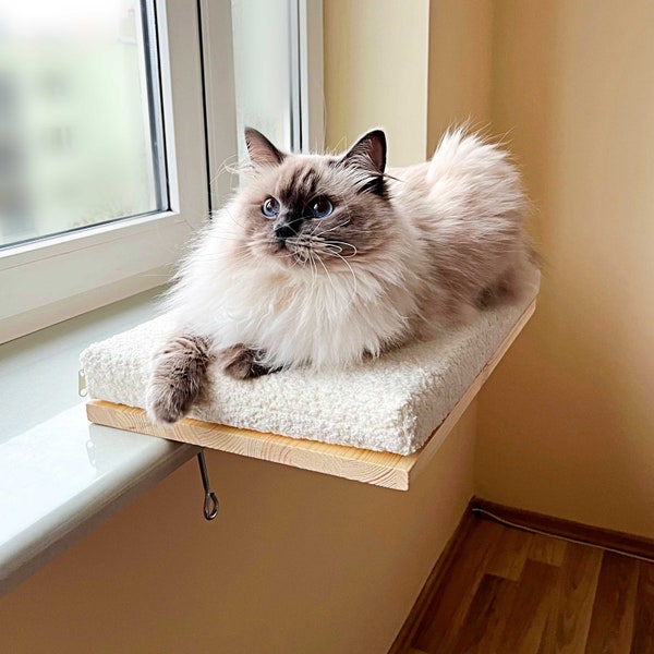 Cat Window Perch, Cat shelves, Cat hammock, Cat window hammock, 4 SIZES, Modern cat furniture