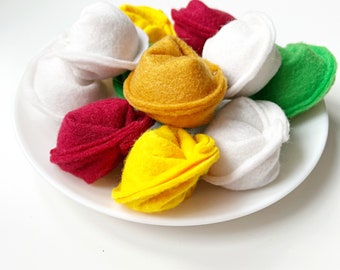 Felt catnip toy Tortellini, Food cat toy (set of 3)