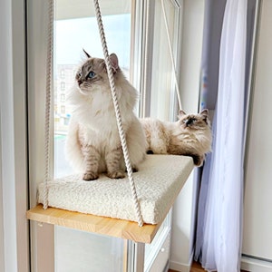 Large Cat Window Perch, Cat Hammock for Larger Cats, Cat shelves, Cat window bed