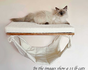 Cat shelves ''Dark walnut'',  Cat hammock, Cat bed, Cat wall furniture