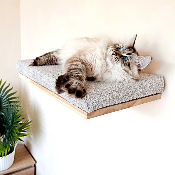 Cat shelves, 4 SIZES, 4 COLORS, Gray cat bed, Cat wall furniture