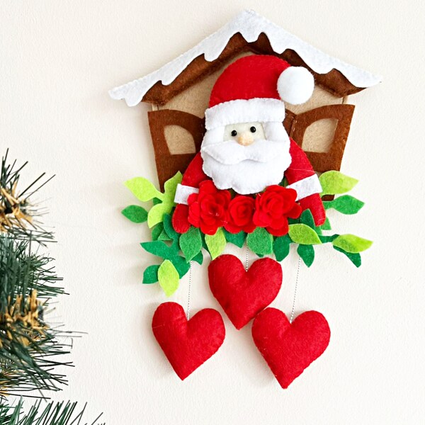 Santa Head Wall Hanging Etsy