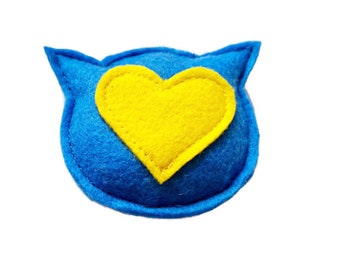 Felt catnip toy Cat with Buckwheat Husks, Ukrainian fundraiser, Support Ukraine, I Stand with Ukraine