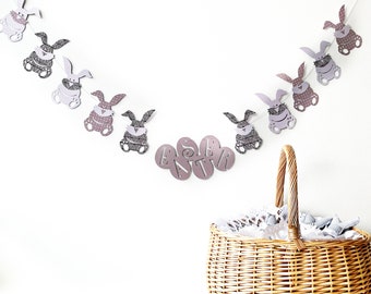 Easter Bunny Bunting, Rabbit garland