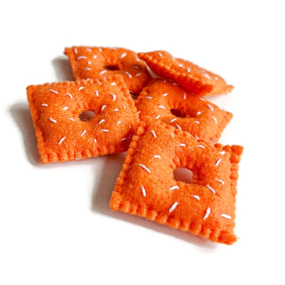 Felt Cat Toy Catnip Cheese Cracker set of 5 Etsy UK