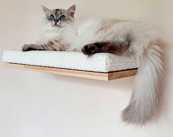 Cat tower, Cat Tree, Cat tree modern, Cat shelf 23,6'' (60 cm), 4 COLORS wood, 4 COLORS mattresses