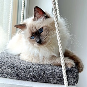 Corde de suspension réglable pour hamac chat - Dimensions personnalisées disponibles/Étagères pour chats, Perchoir pour fenêtre pour chats, Étagères murales pour chats, Meubles pour chats
