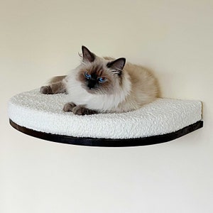 Cat shelves, ITALIAN WALNUT,  Cat bed, Cat wall furniture