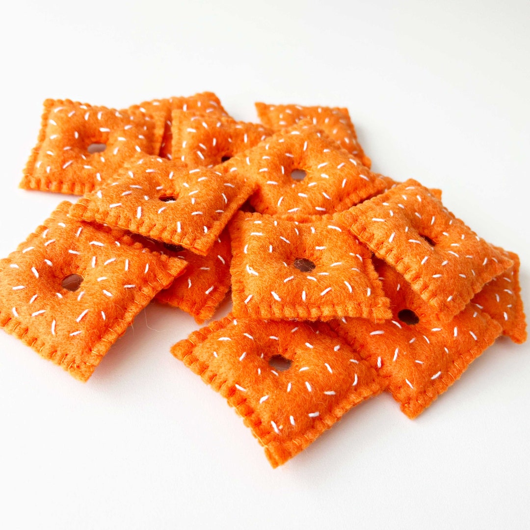 Felt Cat Toy Catnip Cheese Cracker set of 3 Etsy