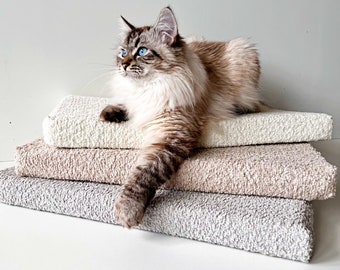 Cat shelf spare cushion with velcro, Cute cat bed, Removable and washable cover, Cat shelves