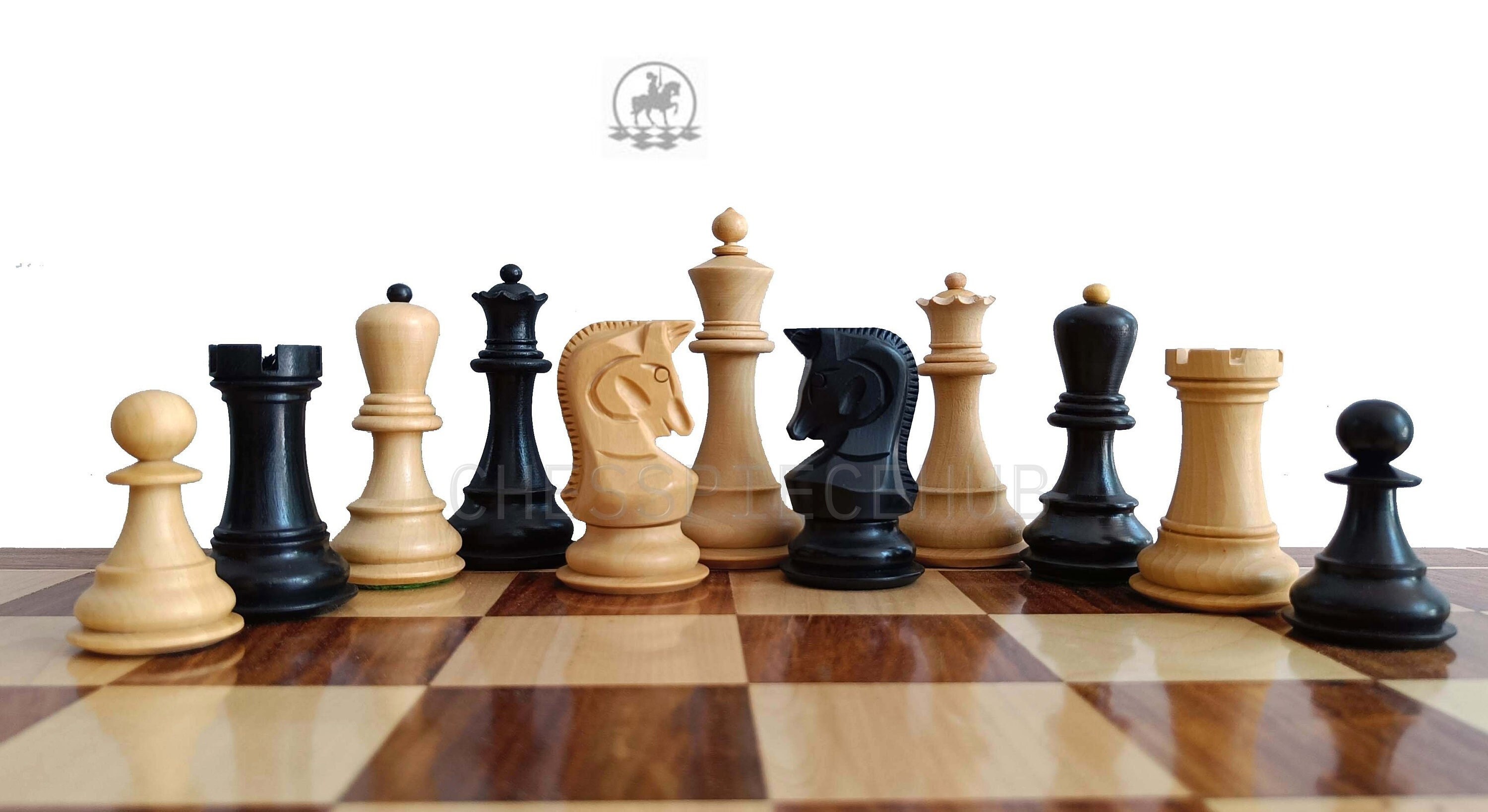 Dubrovnik Chess Pieces in Rosewood Reproduction of 1950 Bobby -   Portugal