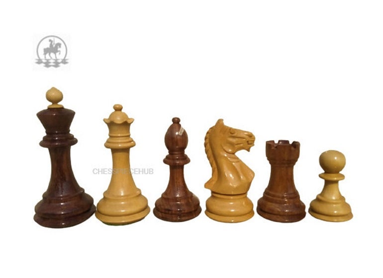 3.5" Fierce Knight Handcrafted Staunton Chess Pieces with 2 extra queens 